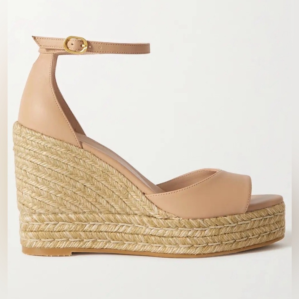 Stuart Weitzman Women’s Nudistia Espadrille Wedge Platform Size 9.5